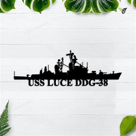 Personalized Uss Luce Ddg 38 Metal Wall Art Custom Us Navy Ships Metal