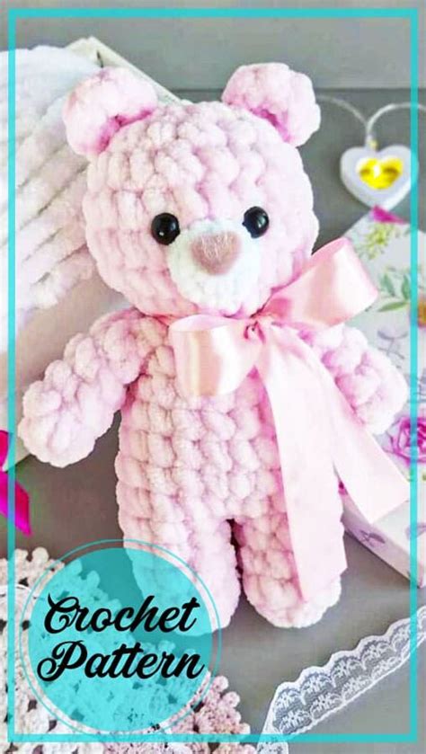 soft pink amigurumi bear crochet pdf free pattern artofit