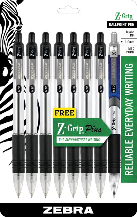 Zebra Pen Z Grip Retractable Ballpoint Pen Black Ink With Bonus Z Grip