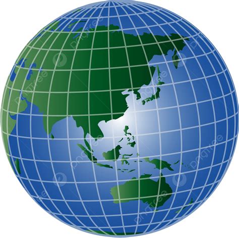 Globe Asia And Australia Glossy Button Ocean South Png Transparent