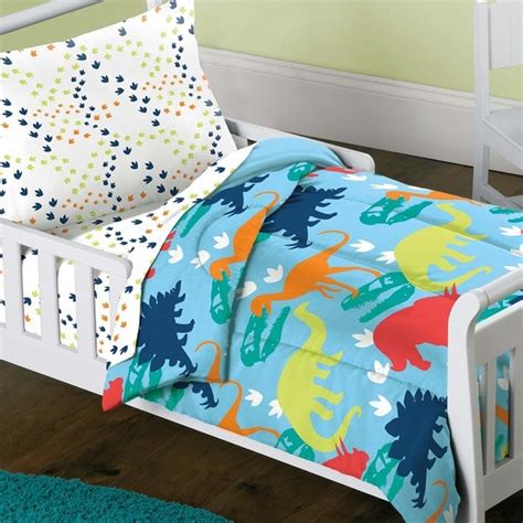 Dream Factory Dinosaur Prints 4 Piece Toddler Bedding Set Free