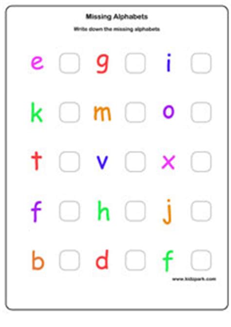 Missing Alphabets Worksheets,English Worksheets for Kids,Teachers