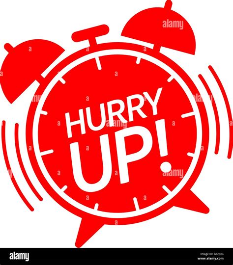 Hurry Up Alarm Clock Vector Illustration Stock Vector Image And Art Alamy