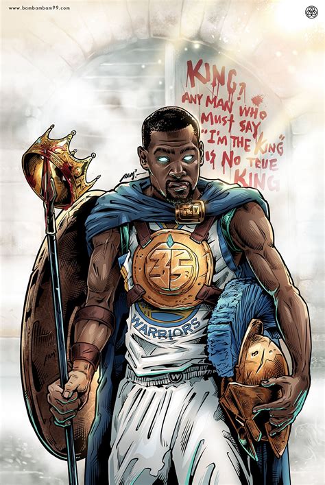 Kevin Durant Kingslayer Illustration Basketball Art Basketball