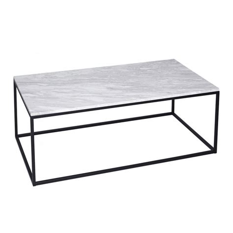 Adi coffee table, white marble/brass $995.00. White Marble and Black Metal Contemporary Rectangular ...