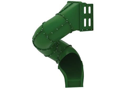 Spiral Tube Slide Green 300 Degree Turn