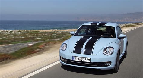 2012 Volkswagen Beetle Light Blue With Stripes Front Car Hd