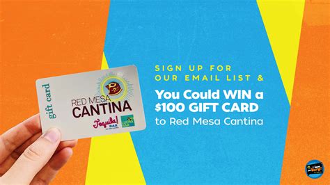 All you need to do is share the card details online a website popular among canadians looking to sell gift cards for cash. Enter to Win a $100 Red Mesa Cantina Gift Card - I Love ...