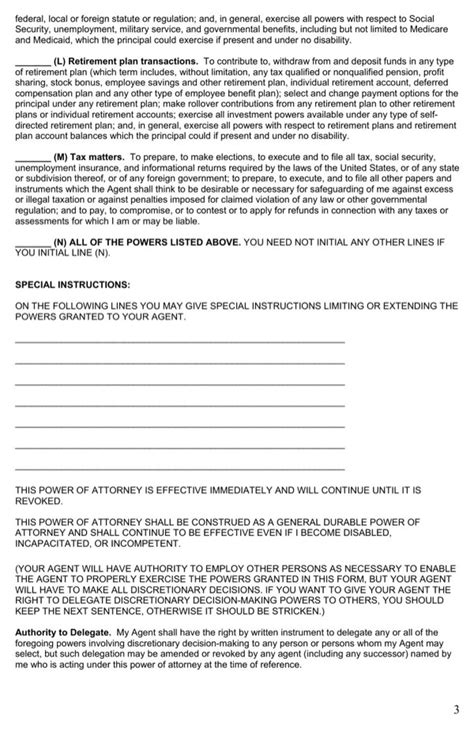 Printable Texas General Power Of Attorney Form Printable Forms Free