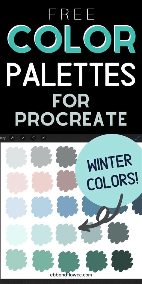Free Procreate Procreate Ipad Art Winter Color Palette Winter Colors