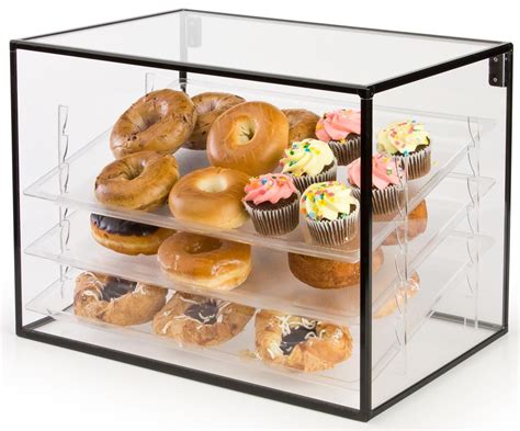Acrylic Food Display Case With Three Shelves Included Pastry Display