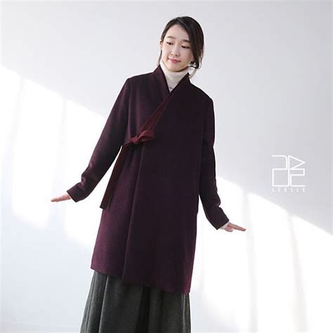 오각깃 두루마기 코트 출시 New Arrival Design Womens Wool Coat From Korean