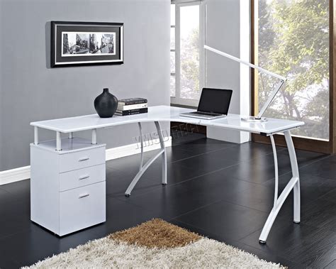 Foxhunter L Shaped Corner Computer Desk Pc Table Home Office Study Cd04