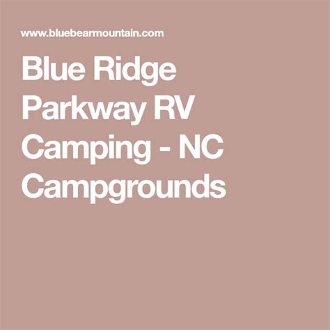 Each site has a fireplace and picnic table. Blue Ridge Parkway RV Camping - NC Campgrounds | Blue ...