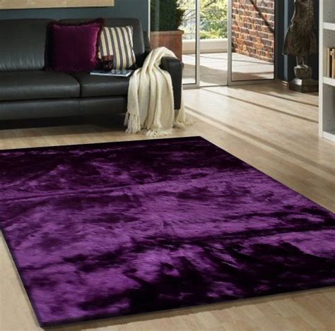A Living Room With A Couch And Purple Rug
