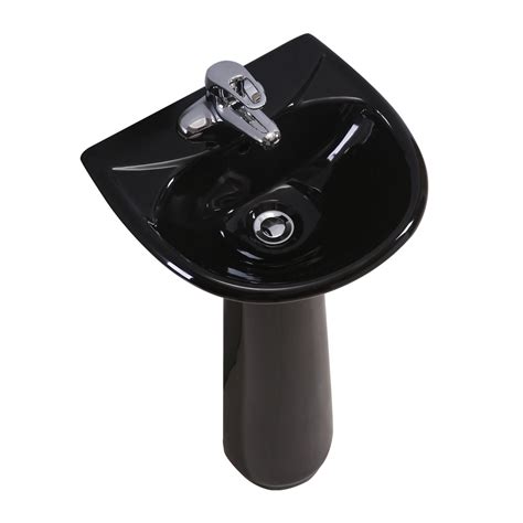 We offer sinks in a variety of styles to complement any bathroom. Black Corner Small Pedestal Bathroom Sink Vitreous China Renovator's Supply