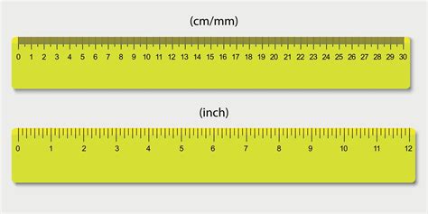 Rulers Marked In Centimeters And Inches 11158944 Vector Art At Vecteezy