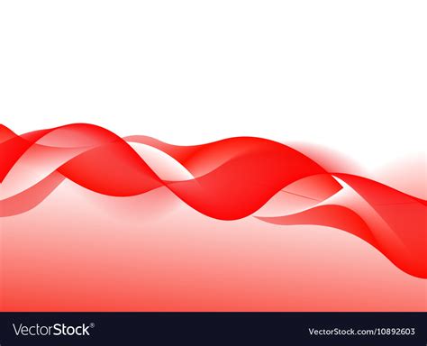 Abstract Red Wave On Background Royalty Free Vector Image