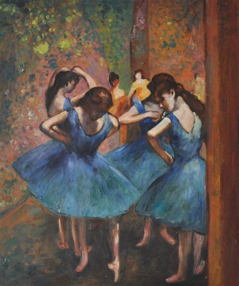 Dancers In Blue Art Painting Edgar Degas Art