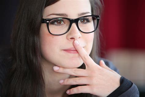 2048x1536 Resolution Woman With Black Framed Eyeglasses Close Up