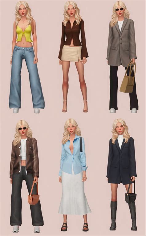 Matilda Djerf Inspired Lookbook In 2023 Sims 4 Clothing Sims 4 Mods