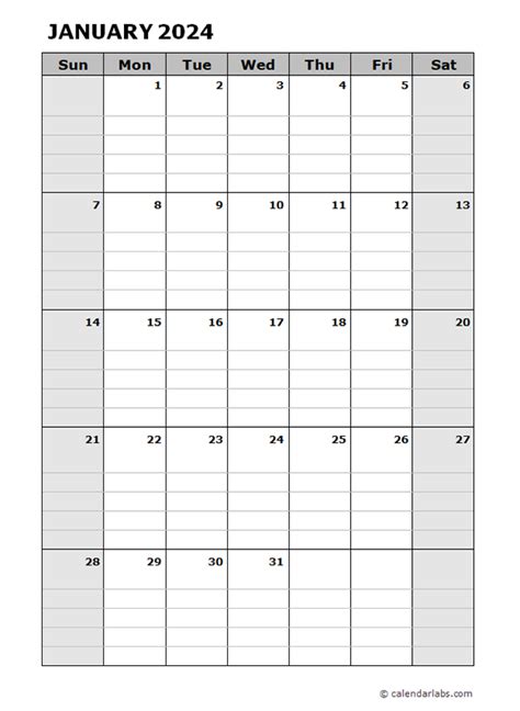 2024 Blank Daily Planner Free Printable Templates