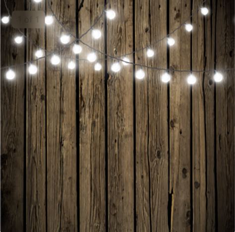 8x8 Printed Tension Fabric Backdrop Dark Wood With String Lights Pb