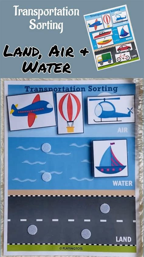 Land Air Water Transportation Sorting Activity Printable Etsy Video