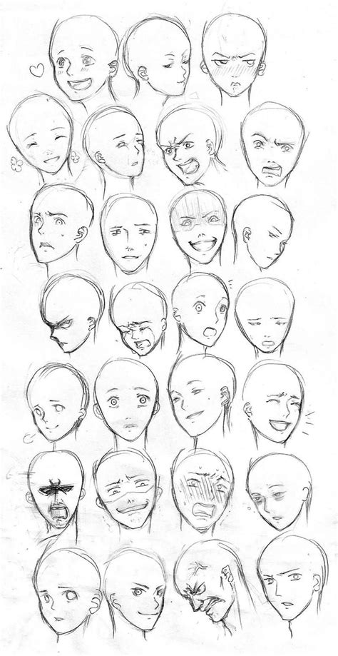 Facial Expressions I By Yuuyumori On Deviantart Drawing Face