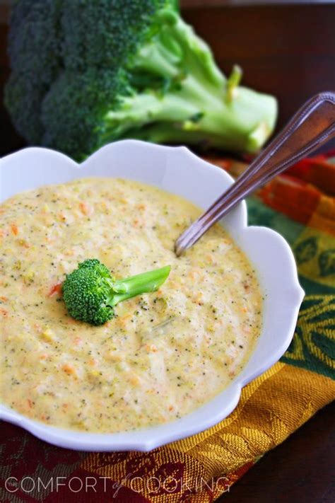 Creamy Broccoli Cheddar Soup The Comfort Of Cooking