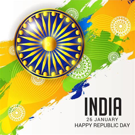 Happy Republic Day Stock Illustration Illustration Of Indian 83693942
