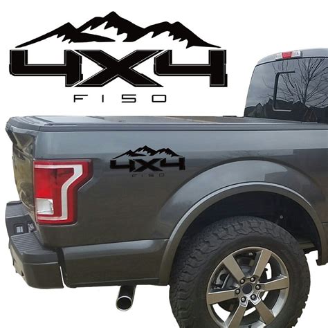 4x4 F150 Mountain Bedside Vinyl Decal Ford Truck 2008 2017 Ford