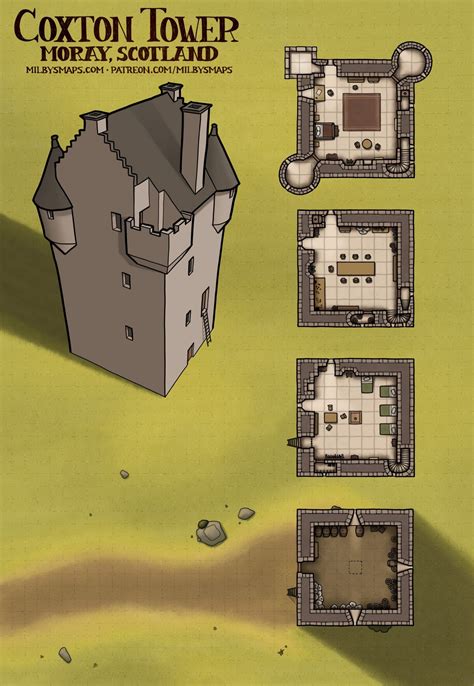 Castles And Forts Milbys Maps In 2022 Map Tower Tabletop Rpg Maps