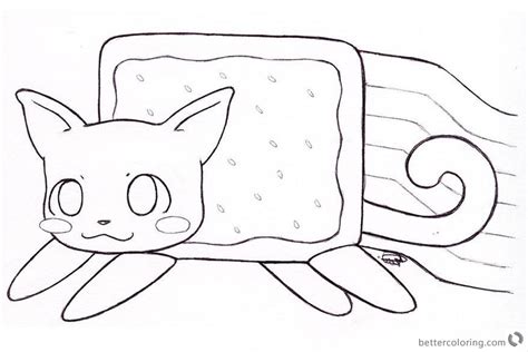 Nyan Cat Coloring Pages Clipart By Kitty Free Printable Coloring Pages