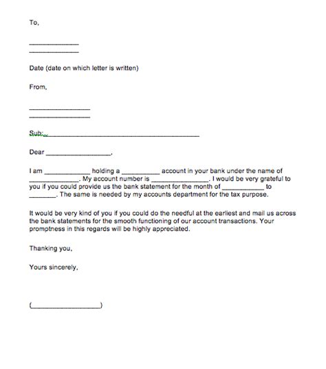 Just copy and paste from the template. Sample Application Letter Bank Statement - Request For ...