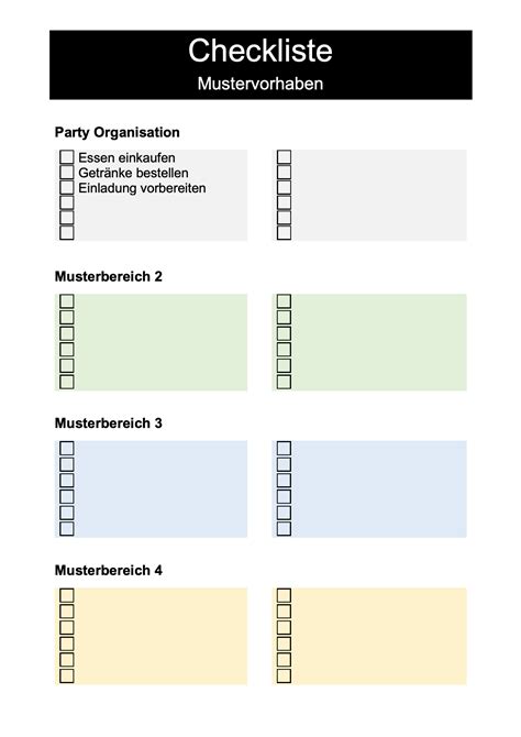 Checkliste Vorlage Word Checklisten Vorlage Checkliste Vorlagen