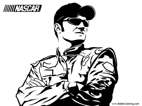 Nascar Coloring Pages Driver Free Printable Coloring Pages