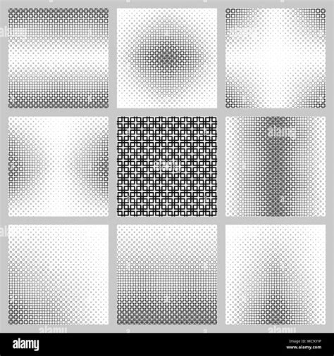 Black And White Square Pattern Design Set Stock Vector Image And Art Alamy