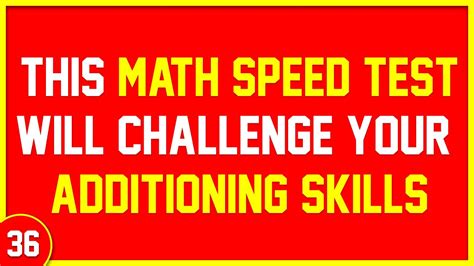 Math Speed Test 36 50 Math Problems Addition Math Riddles Youtube