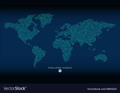 Abstract World Map Royalty Free Vector Image Vectorstock