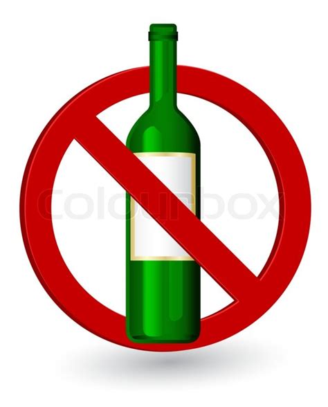 Bottle And Forbidden Sign Stock Image Colourbox