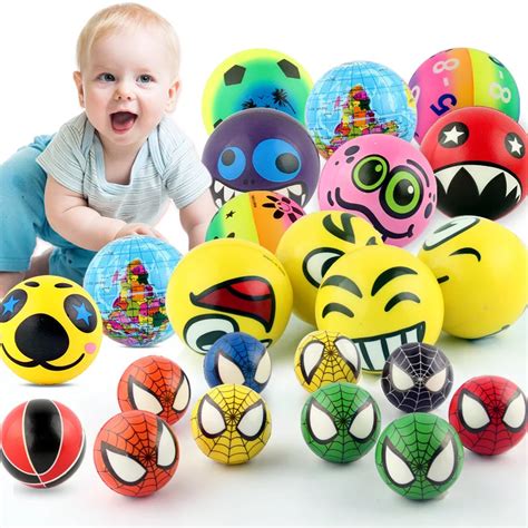 1 Pcs Funny Emoji Faces Monster For Spiderman Squeeze Bouncing Ball