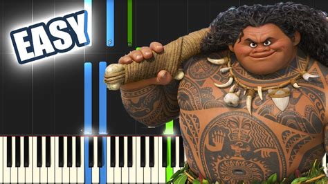 You Re Welcome Moana Easy Piano Tutorial By Betacustic Youtube