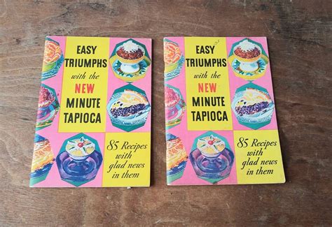 Vintage Minute Tapioca Cookbook Publicidad Folleto Pick One Etsy