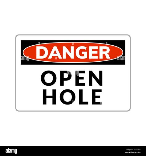 danger warning open hole sign safety protection icon stock vector image and art alamy