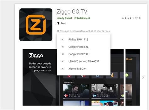 Waar en wanneer je wilt.naast. Opgelost: Ziggo GO app niet bescgikbaar in Play Store van ...