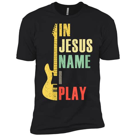 In Jesus Name I Play Guitar Christian Christist Guitarists Shirt