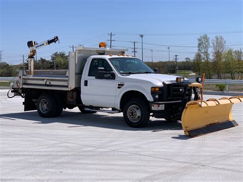 Used 2009 Ford F 350 Xl Super Duty With Snow Plowspreadercable Hoist