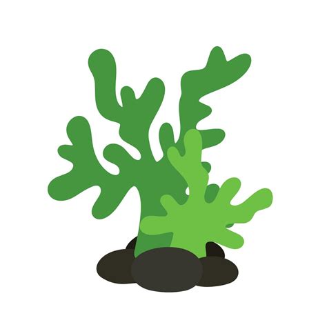 Cute Seaweed Clip Art Sea Plant Doodle Cartoon Animated Vector