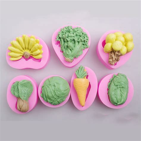 Cute Green Vegetables Cake Mold Fruit Fondant Cake Mold Chocolate Mould